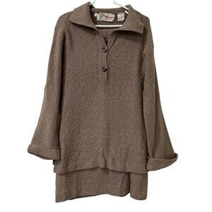 Palena Knitwear Vtg Womens Sz 14 Brown Wool & Mohair Blend Sweater & Skirt Set
